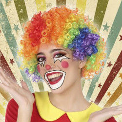 Pruik Clown Multicolour