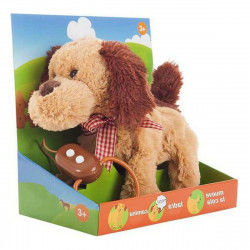 Plush Toy Dog Brown 22 cm