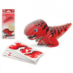 Puzzle 3D Dino 18 x 8 cm Rosso