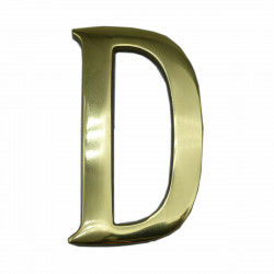 Letter EDM D Polished brass...