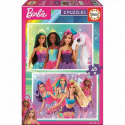 Set van 2 Puzzels   Barbie...