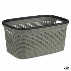 Laundry Basket Grey Plastic...