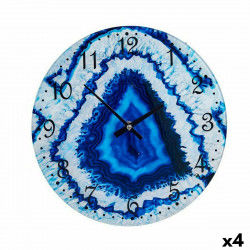 Wall Clock Marble Blue...